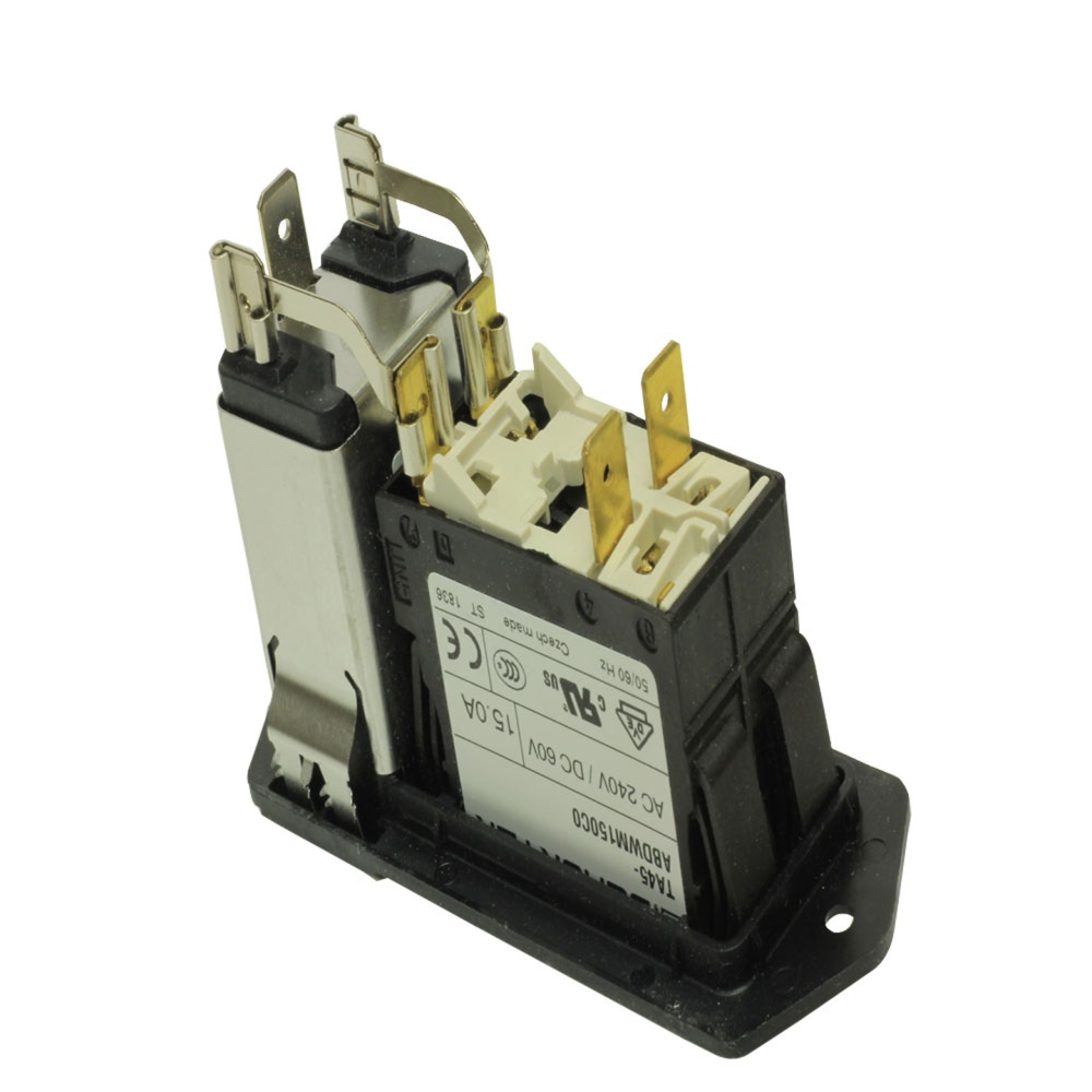 Switch Inlet AC with Line Breaker SW and Filter 15A 250V AC Switch Inlet AC with Line Breaker SW and Filter 15A 250V AC