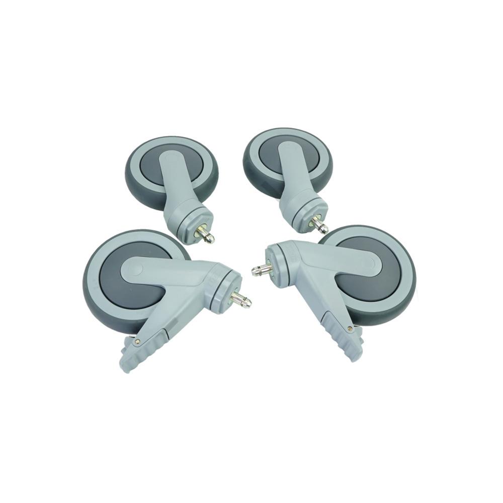 Caster Kit 4W Swivel 125mm Diameter Stem Mount Caster Kit 4W Swivel 125mm Diameter Stem Mount