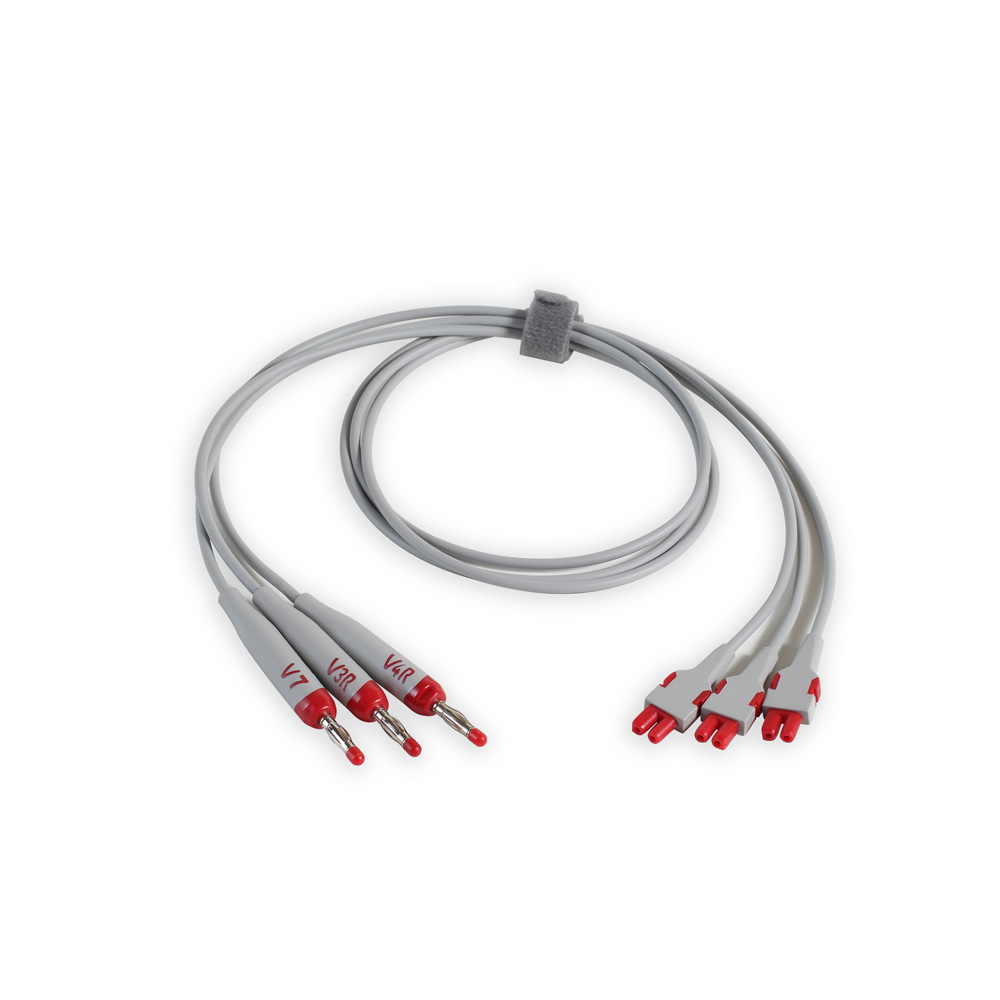 Leadwire Set, 3 Add-On, Banana, AHA-Ped (V3R,V4R,V7) Leadwire Set, 3 Add-On, Banana, AHA-Ped (V3R,V4R,V7)