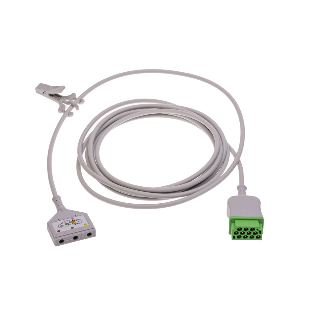 ECG TRUNK CABLE, NEONATAL DIN 3-LEAD, IEC, 3.6 M/12 FT.