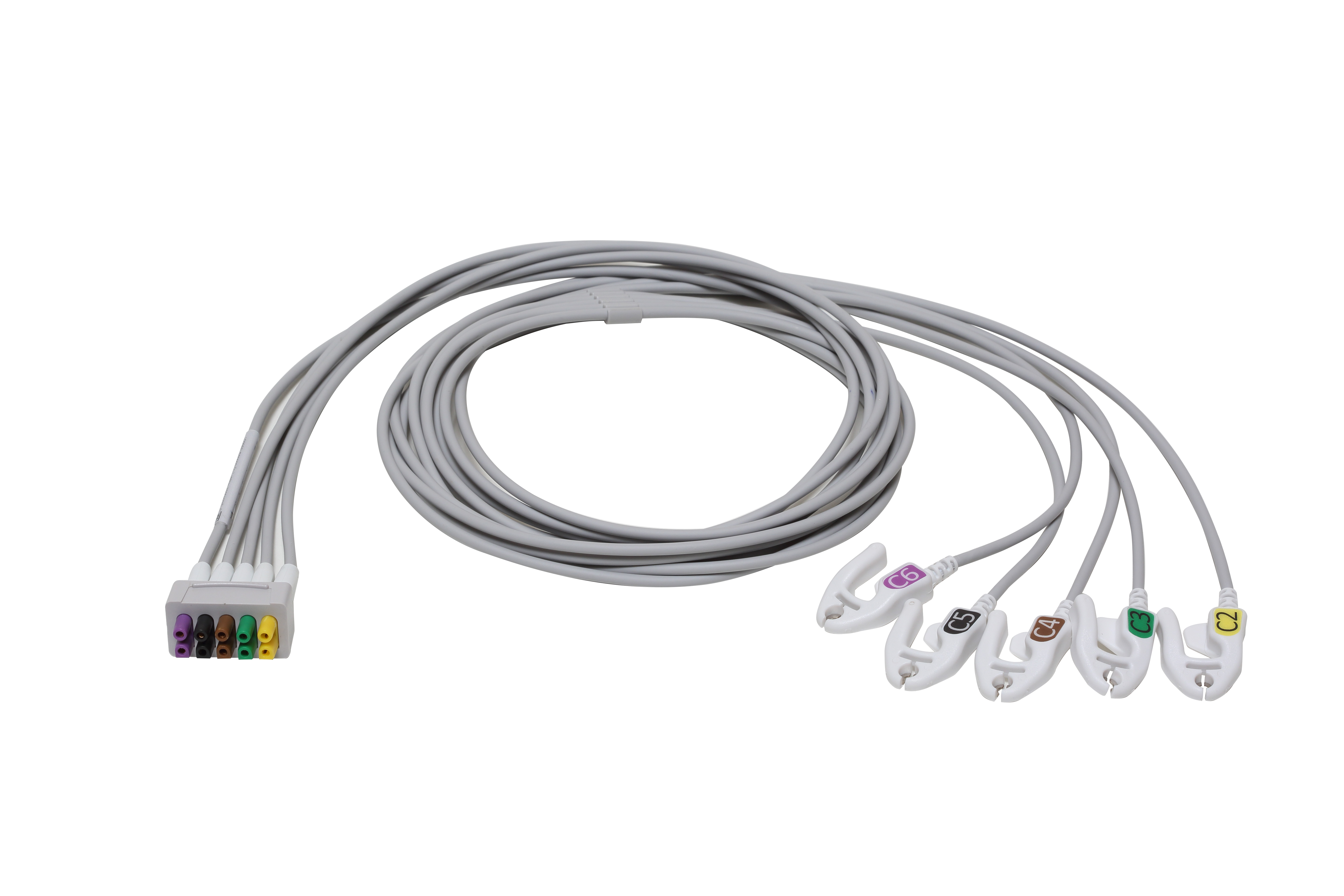 ECG Leadwire set, 5-lead C2-6, grabber, IEC, 130 cm/51 in, 1/pack ECG Leadwire set, 5-lead C2-6, grabber, IEC, 130 cm/51 in, 1/pack