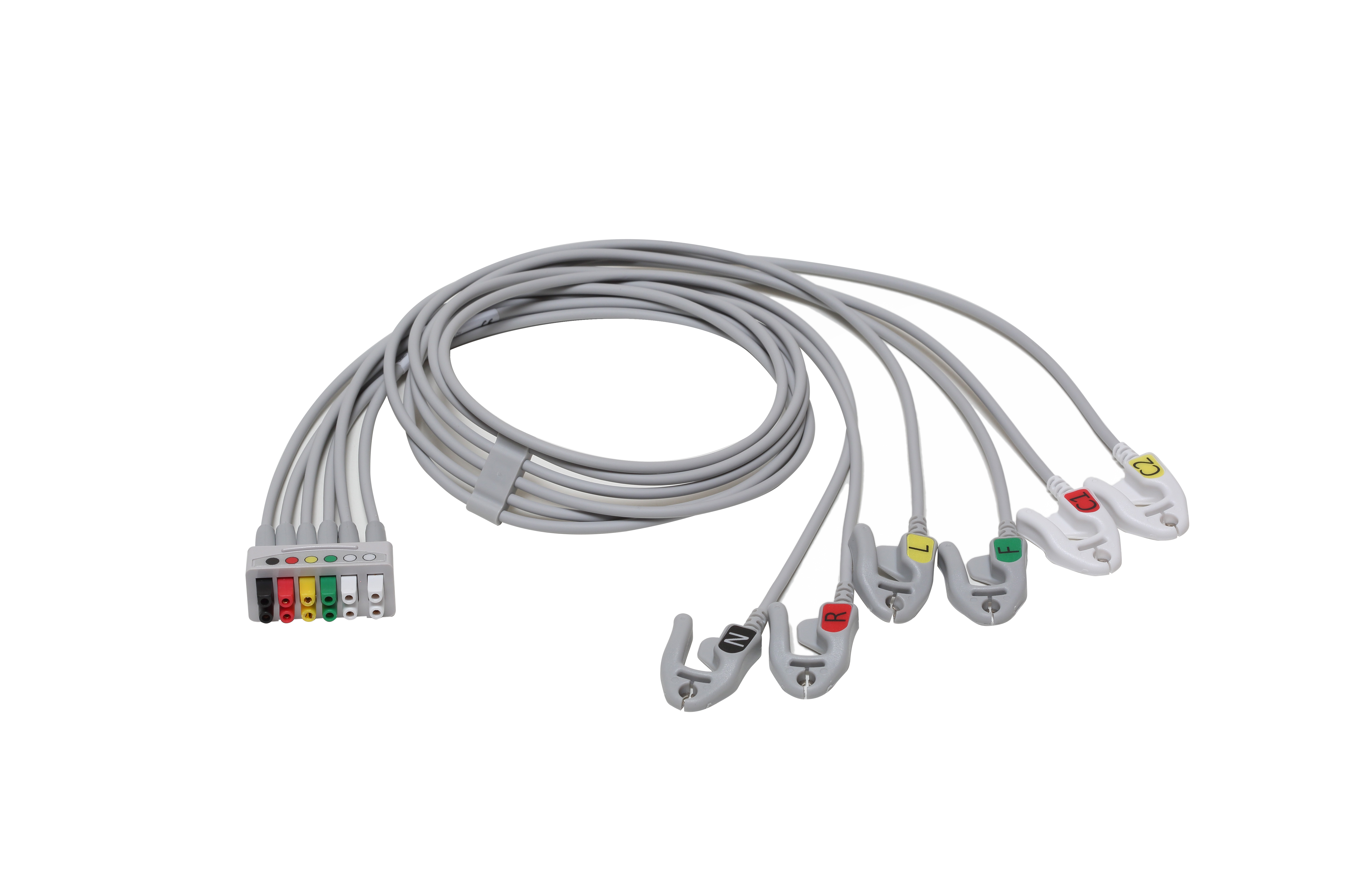 ECG Leadwire set, 6-lead, grouped, grabber, IEC, 74 cm/29 in, 1/pack ECG Leadwire set, 6-lead, grouped, grabber, IEC, 74 cm/29 in, 1/pack