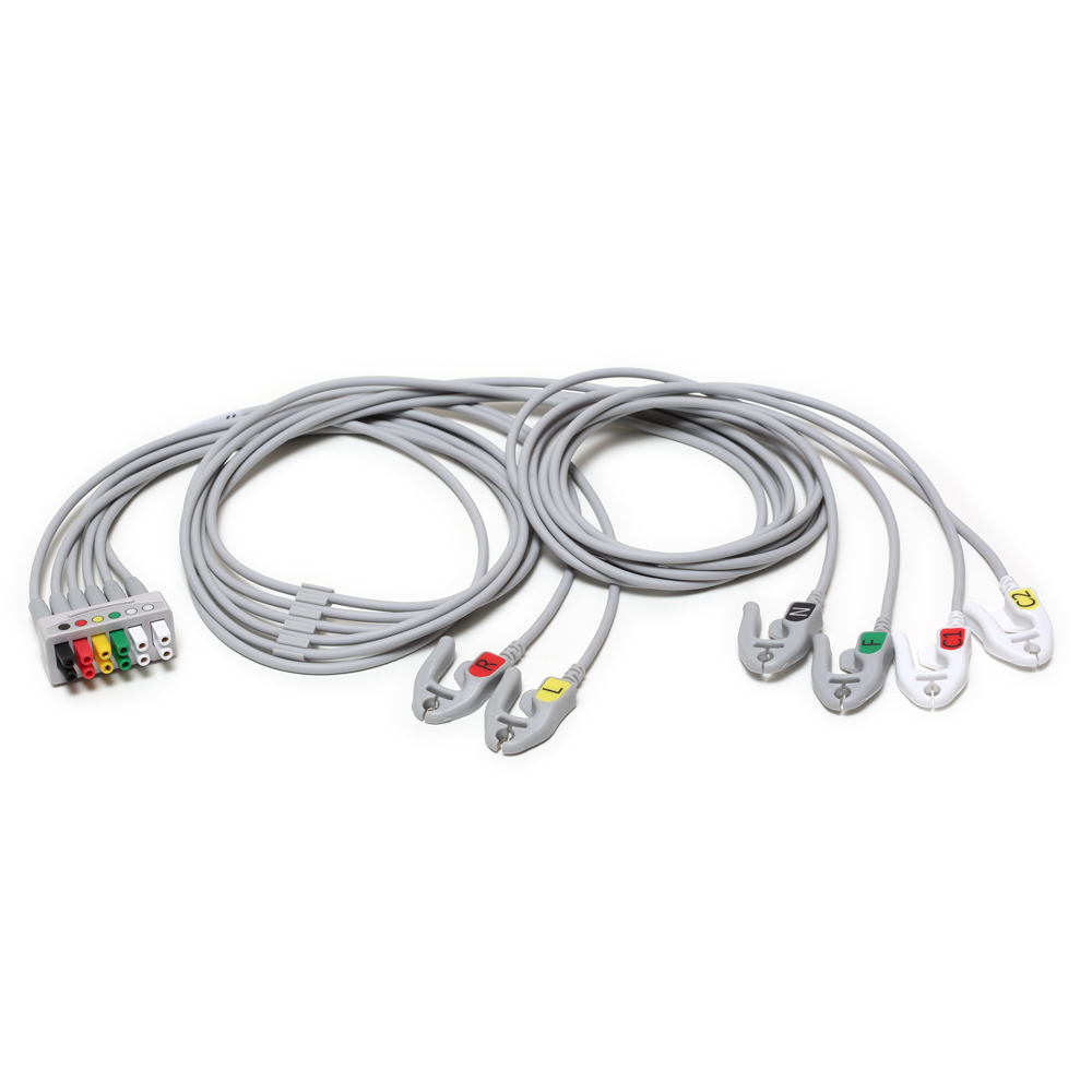 ECG Leadwire set, 6-lead, grouped, grabber, IEC, mix 74 cm/29 in, 130 cm/51 in, 1/pack ECG Leadwire set, 6-lead, grouped, grabber, IEC, mix 74 cm/29 in, 130 cm/51 in, 1/pack