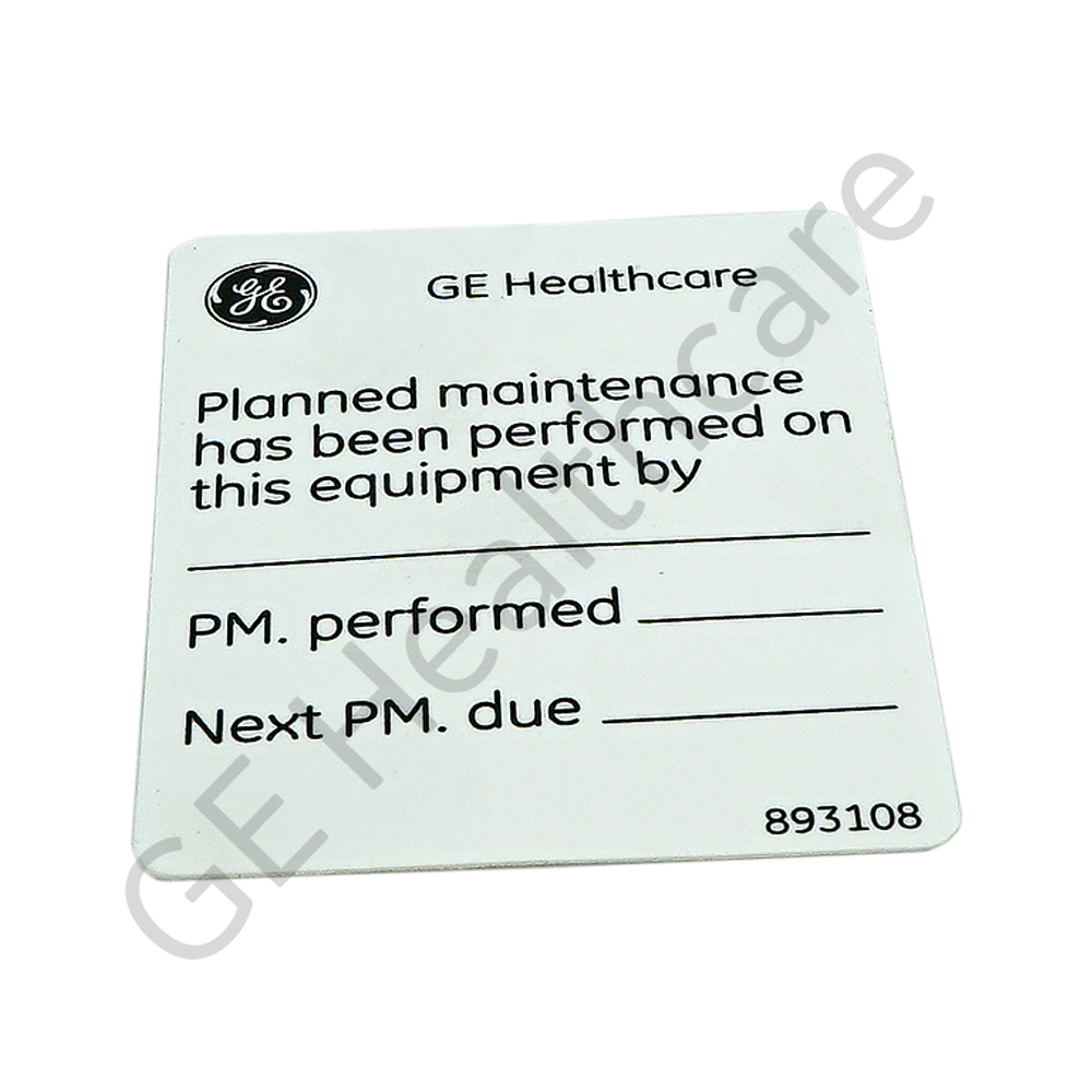 SPARE PART  UPDATE STICKER  PLANNED MAINTENANCE KIT